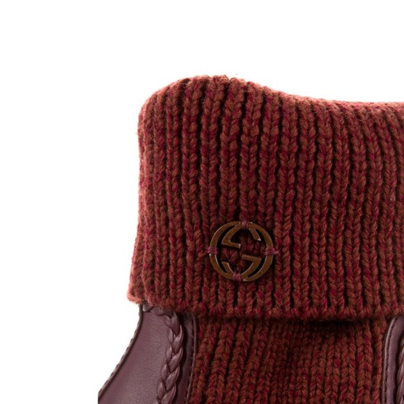 Gucci Leather and Knit Sock Boots - Picture 5 of 6